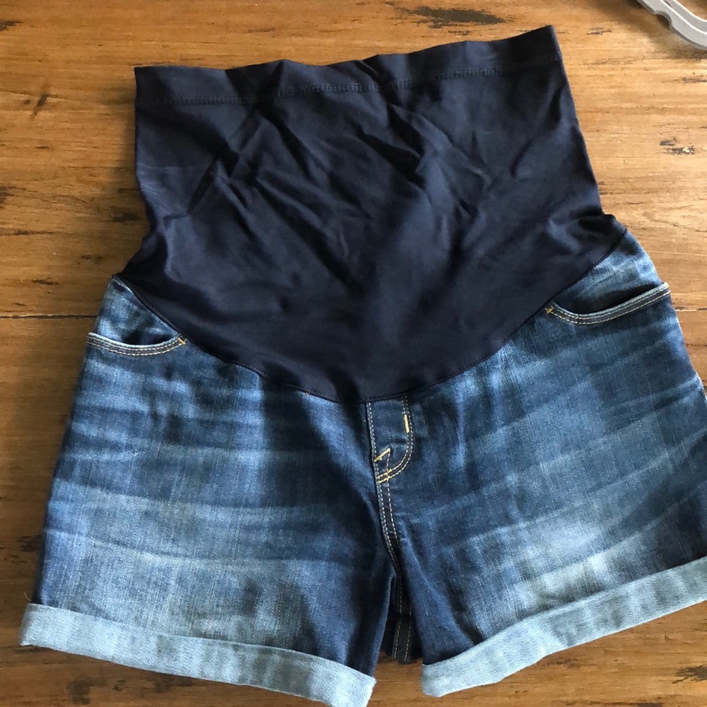 Maternity jean shorts